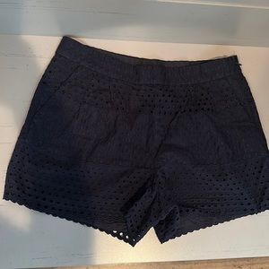 JCrew navy scalloped shorts. Size 0